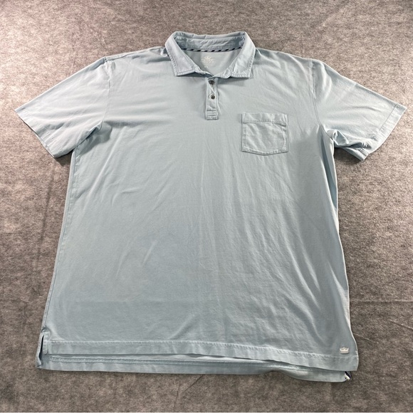 Peter Millar Other - Peter Millar Mens Blue Contemporary Fit Seaside‎ Wash Short Sleeve Polo Size XL